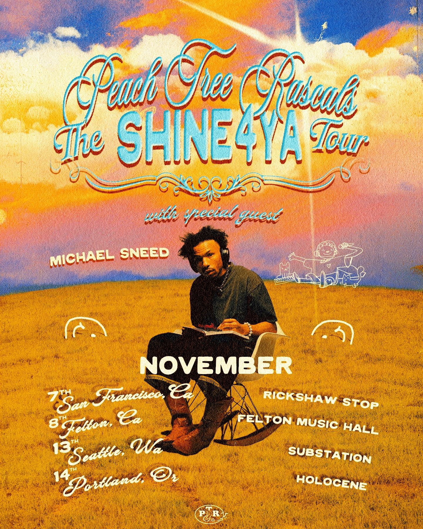 The SHINE4YA Tour official tour poster